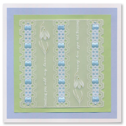 Barbara's SHAC Snowdrop Floral Panels A5 Square Groovi Plate