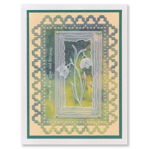 Barbara's SHAC Snowdrop Floral Panels A5 Square Groovi Plate