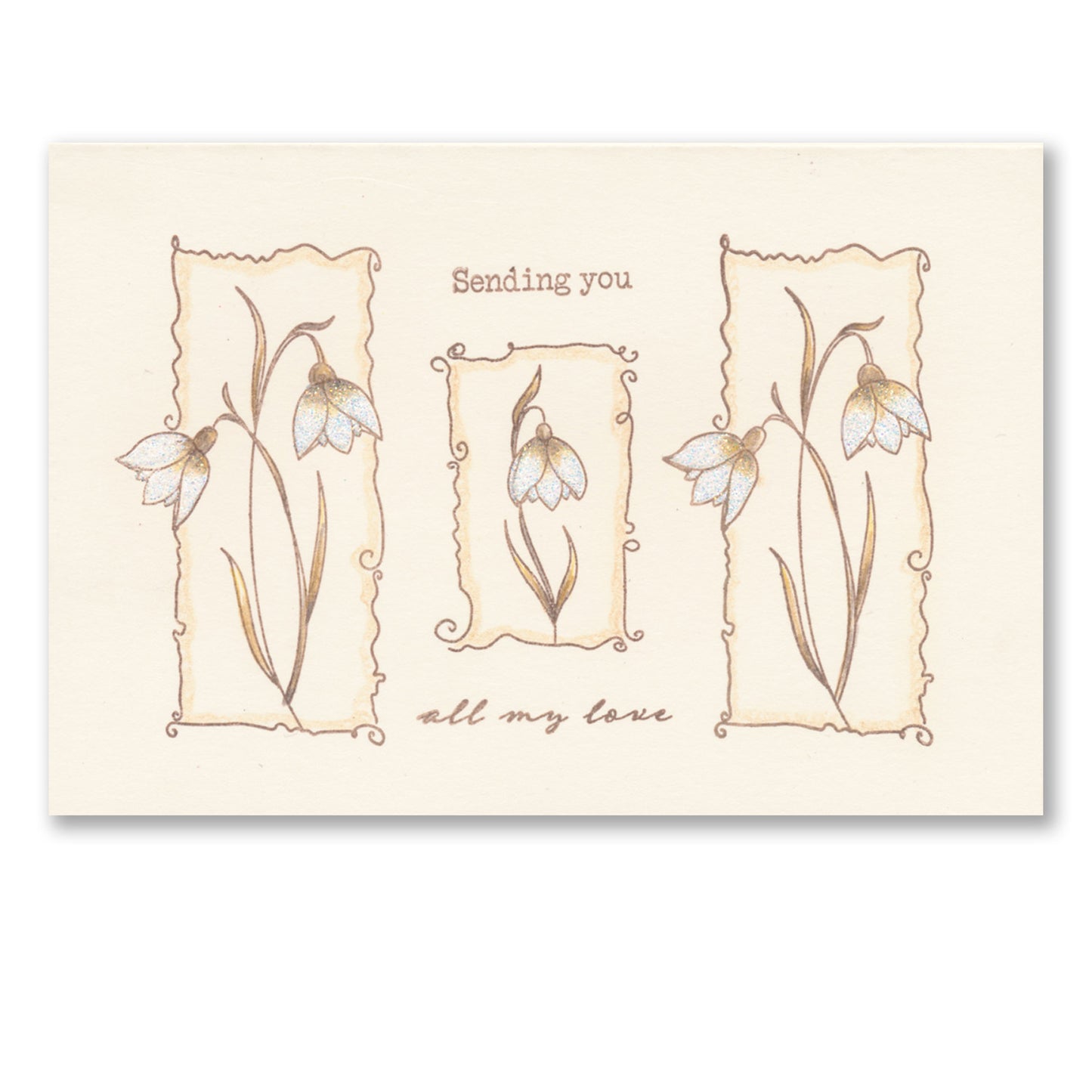 Barbara's SHAC Snowdrop Floral Panels A6 Square Stamp Set