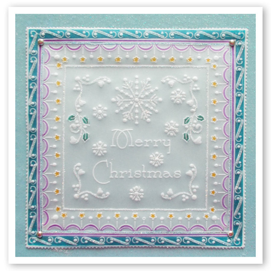 Tina's Christmas Parchlets A6 Square Groovi Plate Collection