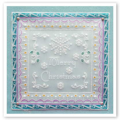 Tina's Christmas Parchlets A6 Square Groovi Plate Collection