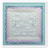 Tina's Christmas Snowflake Parchlet A6 Square Groovi Plate