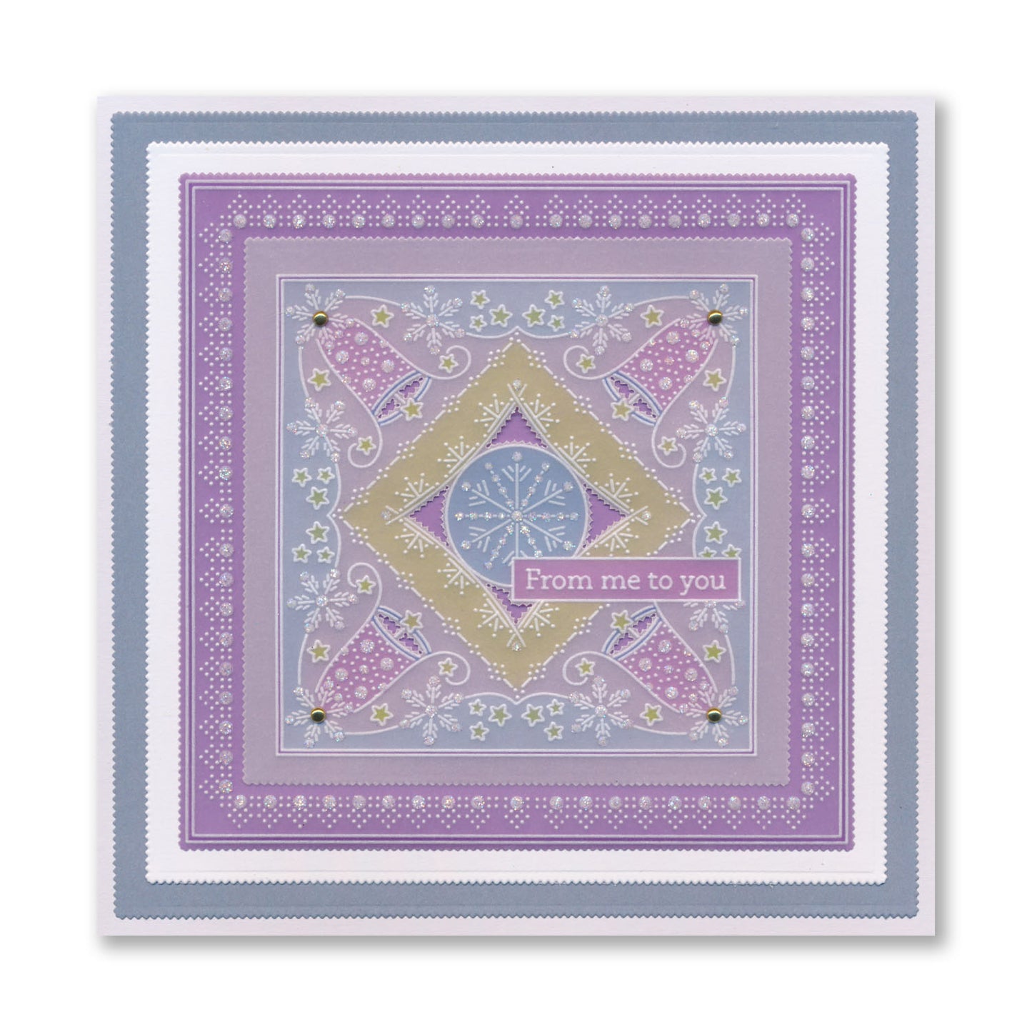 Tina's Christmas Parchlets A6 Square Groovi Plate Collection