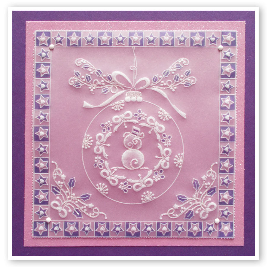 Tina's Christmas Parchlets A6 Square Groovi Plate Collection