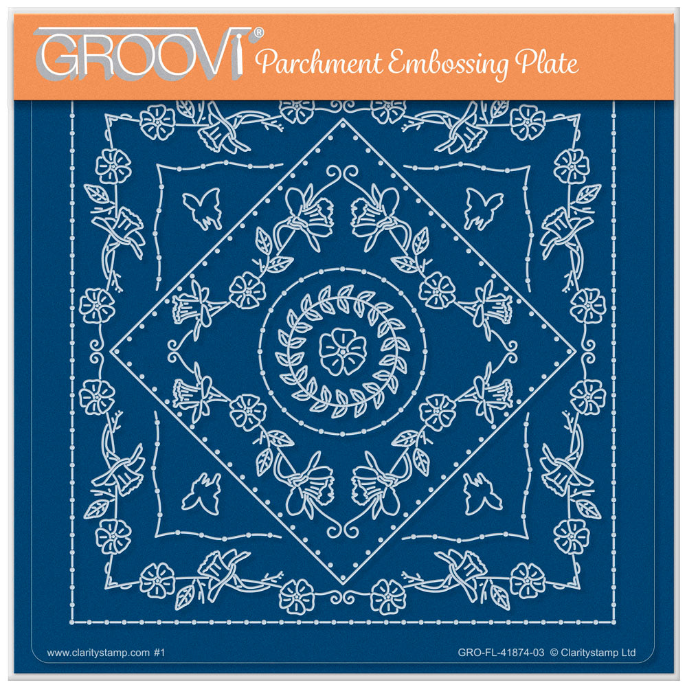 Jazz's Spring Daffodils Frame A5 Square Groovi Plate