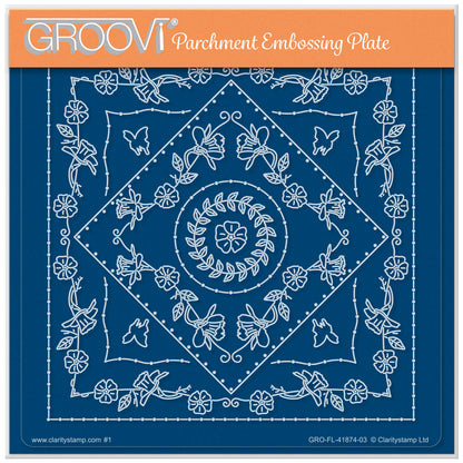 Jazz's Spring Daffodils Frame A5 Square Groovi Plate