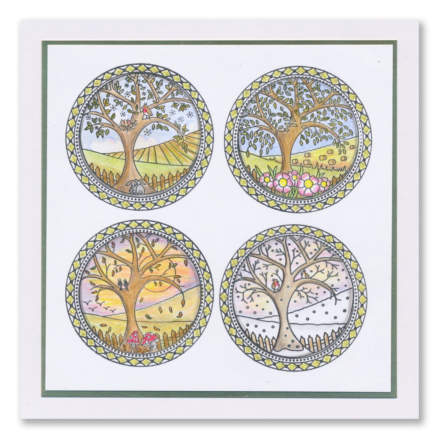 Barbara's SHAC Four Seasons Mandala Rings A5 Stamp & Mask Collection