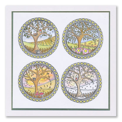 Barbara's SHAC Four Seasons Mandala Rings A5 Stamp & Mask Collection