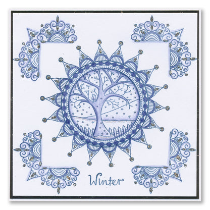 Barbara's SHAC Spring & Summer Mandala Rings A5 Stamp & Mask Set