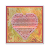 Nested Squares Lace Heart Frames A5 Square Groovi Plate