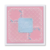 Nested Squares Lace Heart Frames A5 Square Groovi Plate