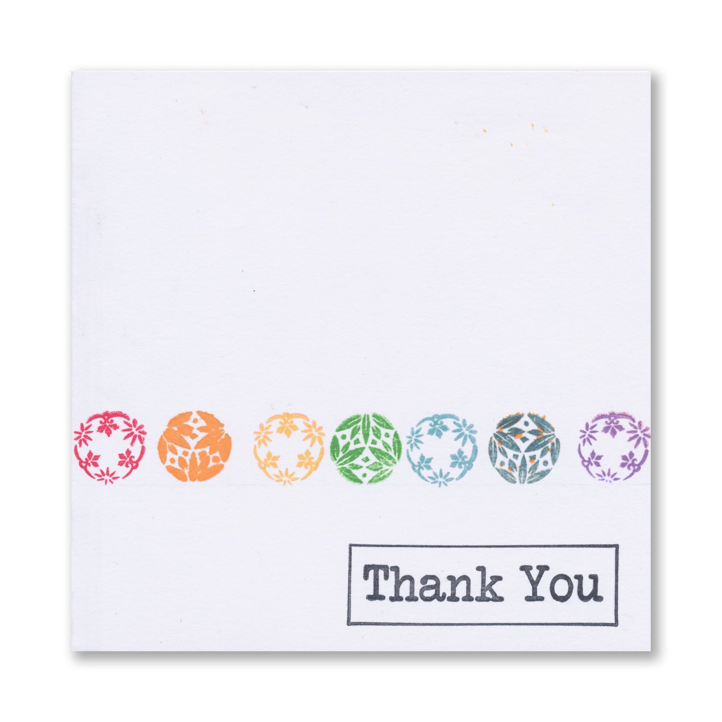 Barbara's Japanese Mini Floral Rounds A6 Square Stamp Set