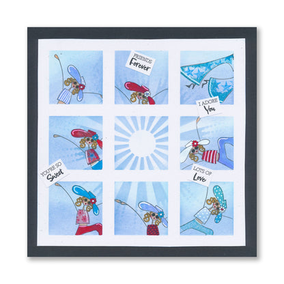 Barbara's SHAC Hippie Chicks A4 Stamp Set & A5 Groovi Plate