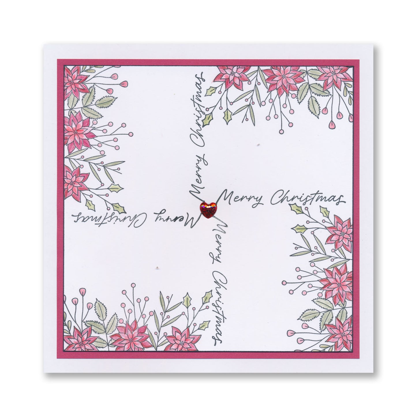 Holly & Cobblestone Wall A6 Stamp & Mask Set