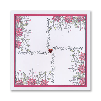 Holly & Cobblestone Wall A6 Stamp & Mask Set