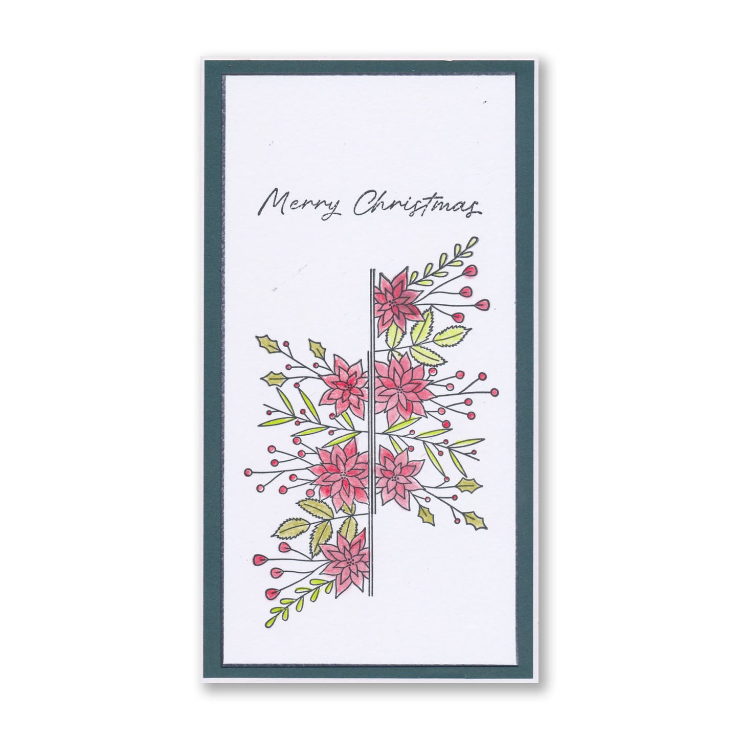 Holly & Cobblestone Wall A6 Stamp & Mask Set