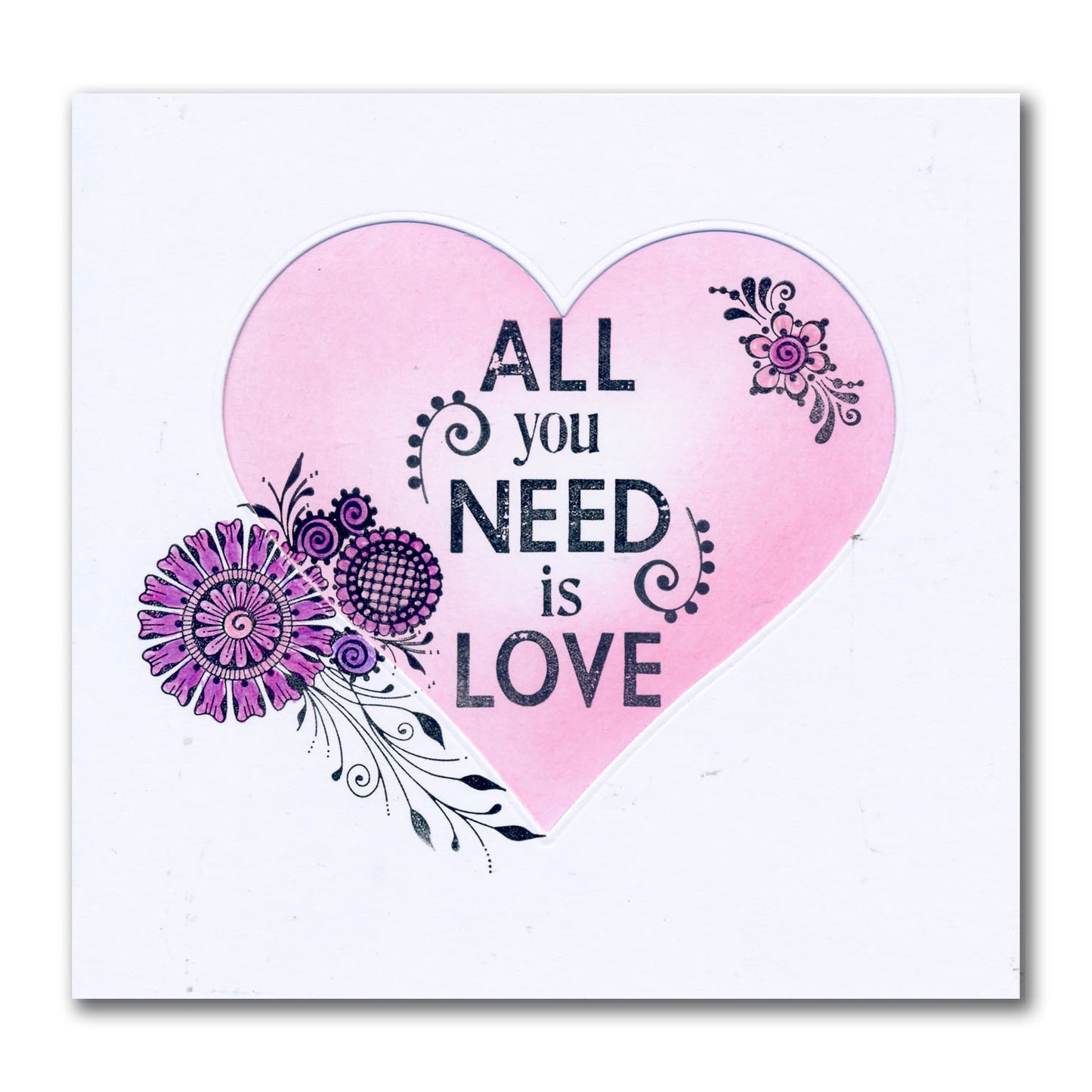 Set 1 - Quotes - One Day at a Time - A5 Square Stamp Set