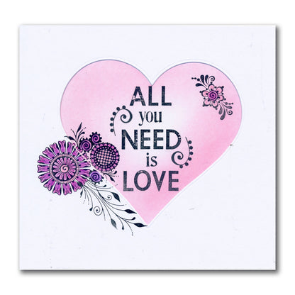 Set 1 - Quotes - One Day at a Time - A5 Square Stamp Set