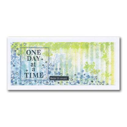 Set 1 - Quotes - One Day at a Time - A5 Square Stamp Set