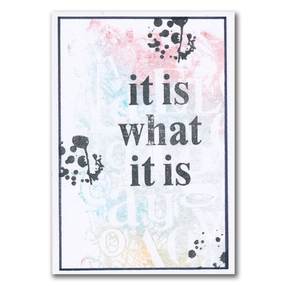 Set 1 - Quotes - One Day at a Time - A5 Square Stamp Set