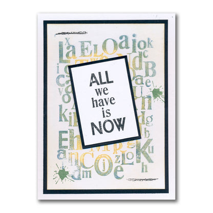 Set 1 - Quotes - One Day at a Time - A5 Square Stamp Set