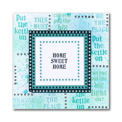 Set 2 - Quotes - Home Sweet Home - A5 Square Stamp Set