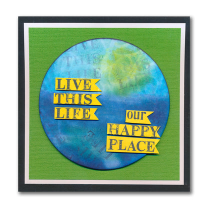 Set 3 - Quotes - Our Happy Place - A5 Square Stamp Set