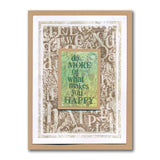 Slow Down with Clarity Quotes A5 Square Stamp, Postcards & Storage Collection