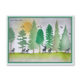 Pine Trees Treescape Overlay Stencil Set A5