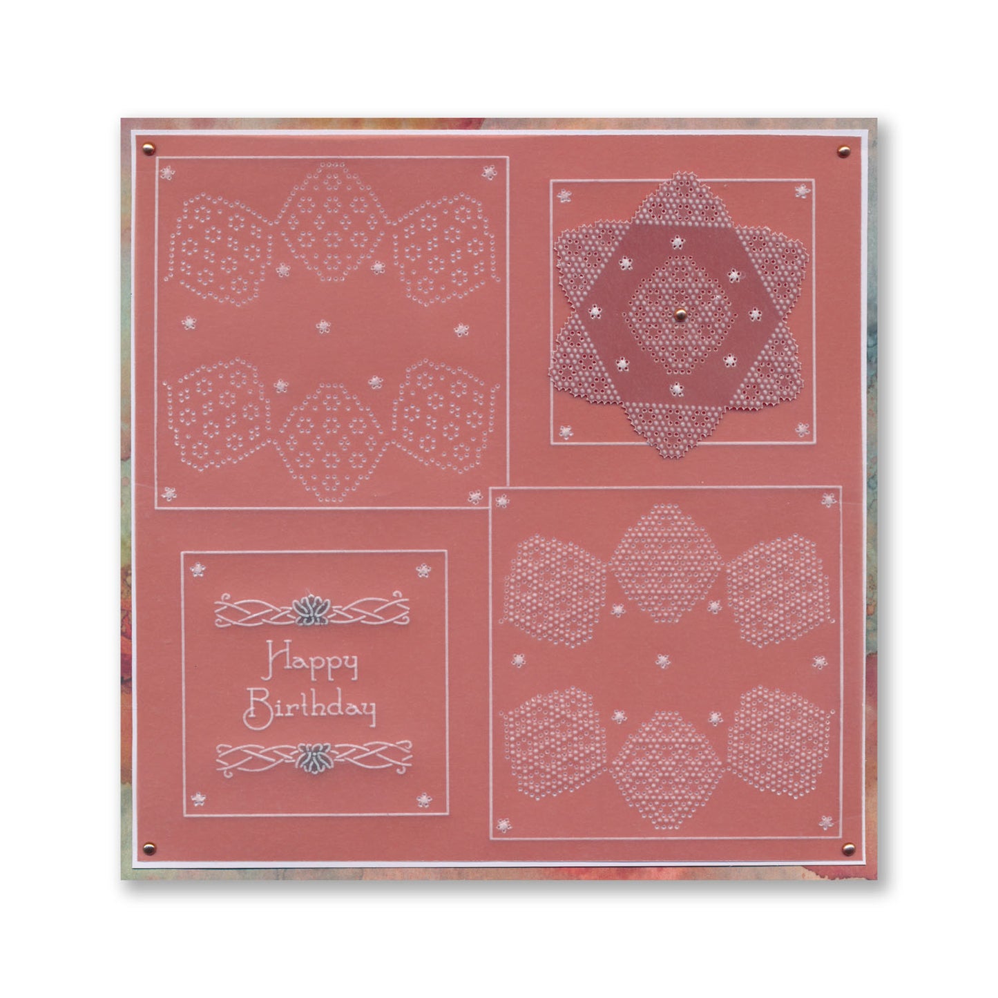 Josie's Circular (Diagonal) Lace Duet A5 Square Groovi Grid Collection