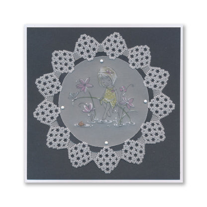 Josie's Strength - Circular (Diagonal) Lace Duet A5 Square Groovi Grid