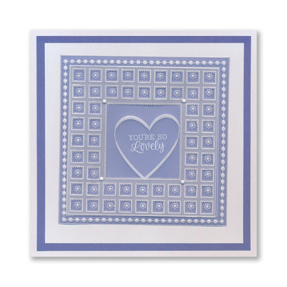 Linda's Floral Shape - Sweet Pea Square Midi Groovi Plate