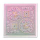 Tina's Floral Layering Parchlets A6 Square Groovi Plate Quartet