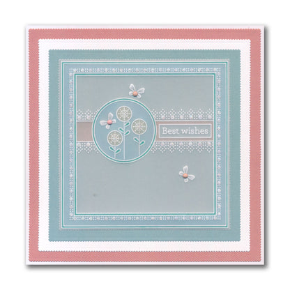 Tina's Beautiful Butterfly & Sprig Parchlet A6 Square Groovi Plate