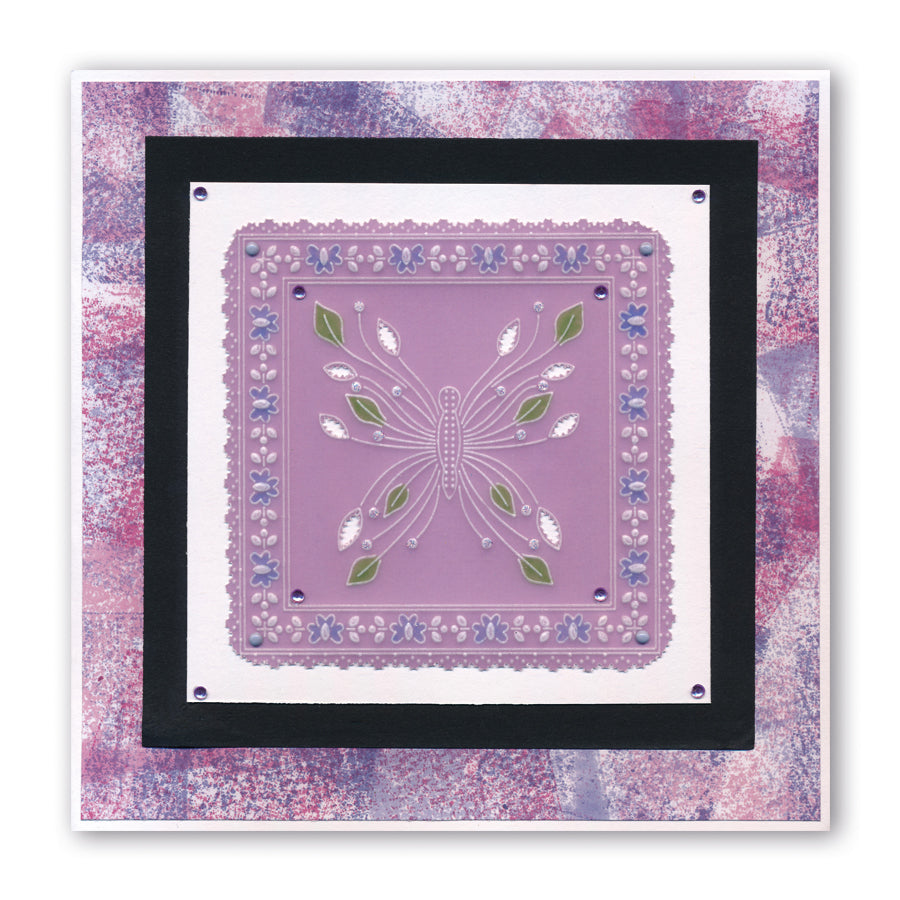 Tina's Butterfly Mariposa A6 Square Groovi Baby Plate