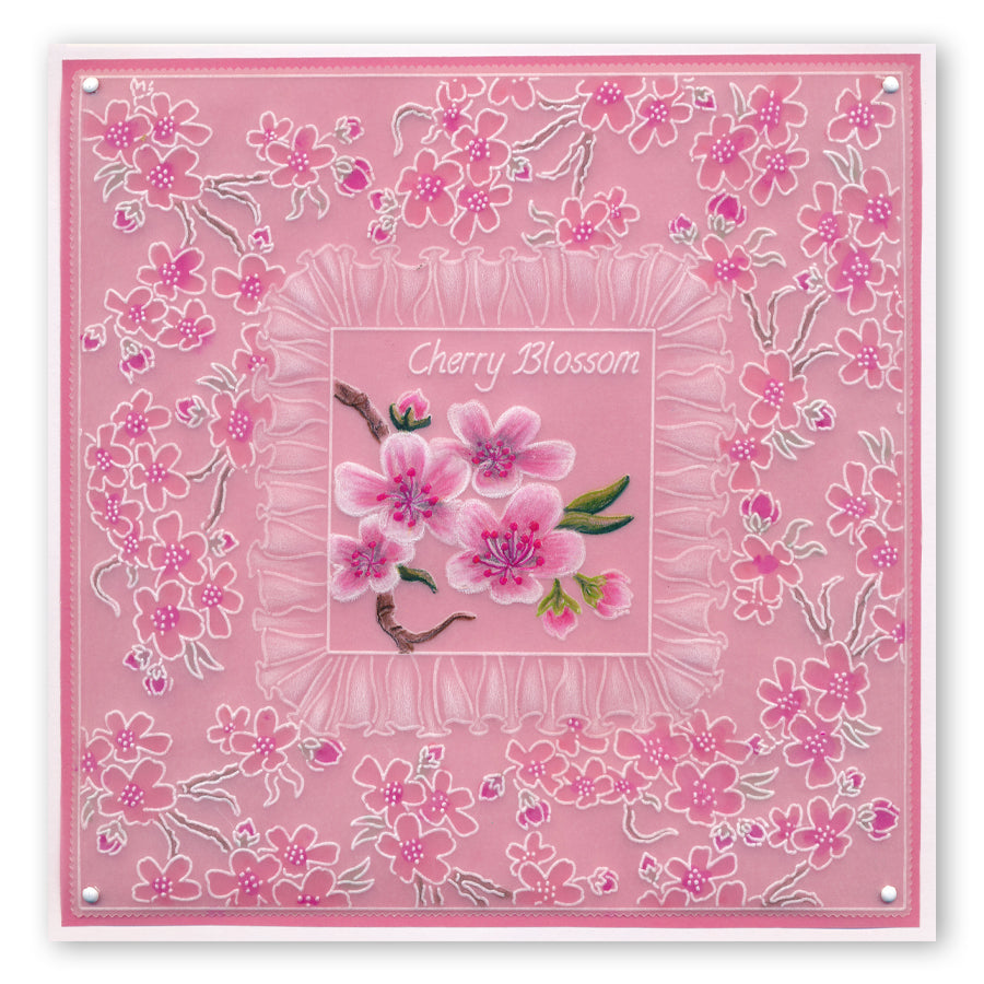 Linda's 123 - Blue Tits A4 Square Groovi Plate