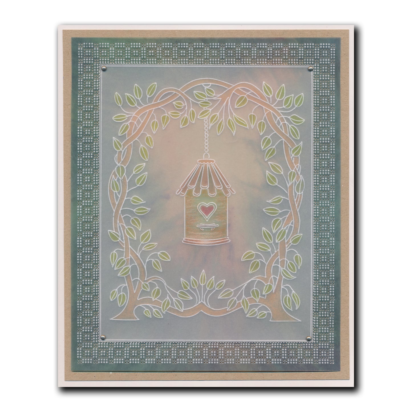 Linda's 123 - Blue Tits A4 Square Groovi Plate