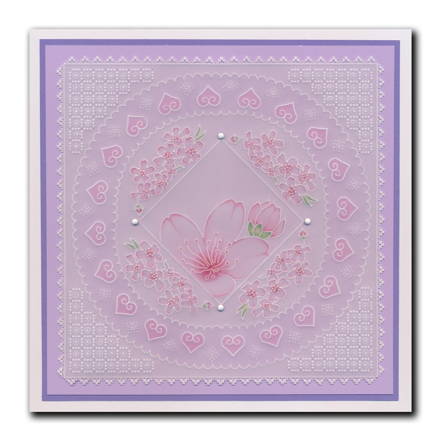 Linda's 123 - Blue Tits A4 Square Groovi Plate