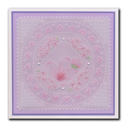 Linda's 123 - Blue Tits A4 Square Groovi Plate