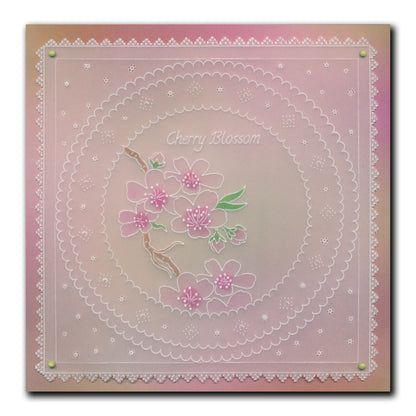 Linda's 123 - Blue Tits A4 Square Groovi Plate