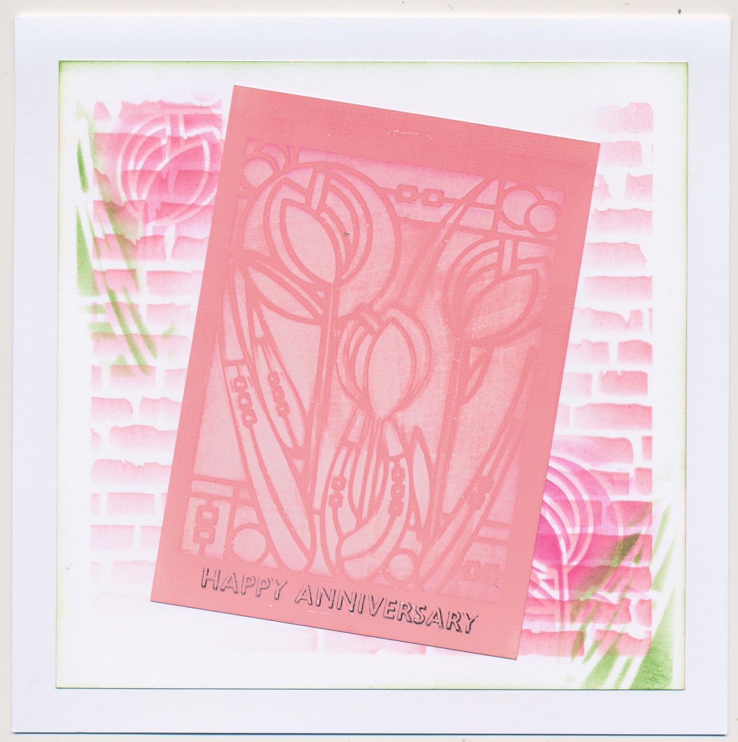 Art Nouveau Snowdrops & Tulips A5 Stencil Duo