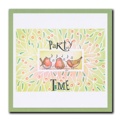 Berries Rectangle Aperture Frame A5 Stencil