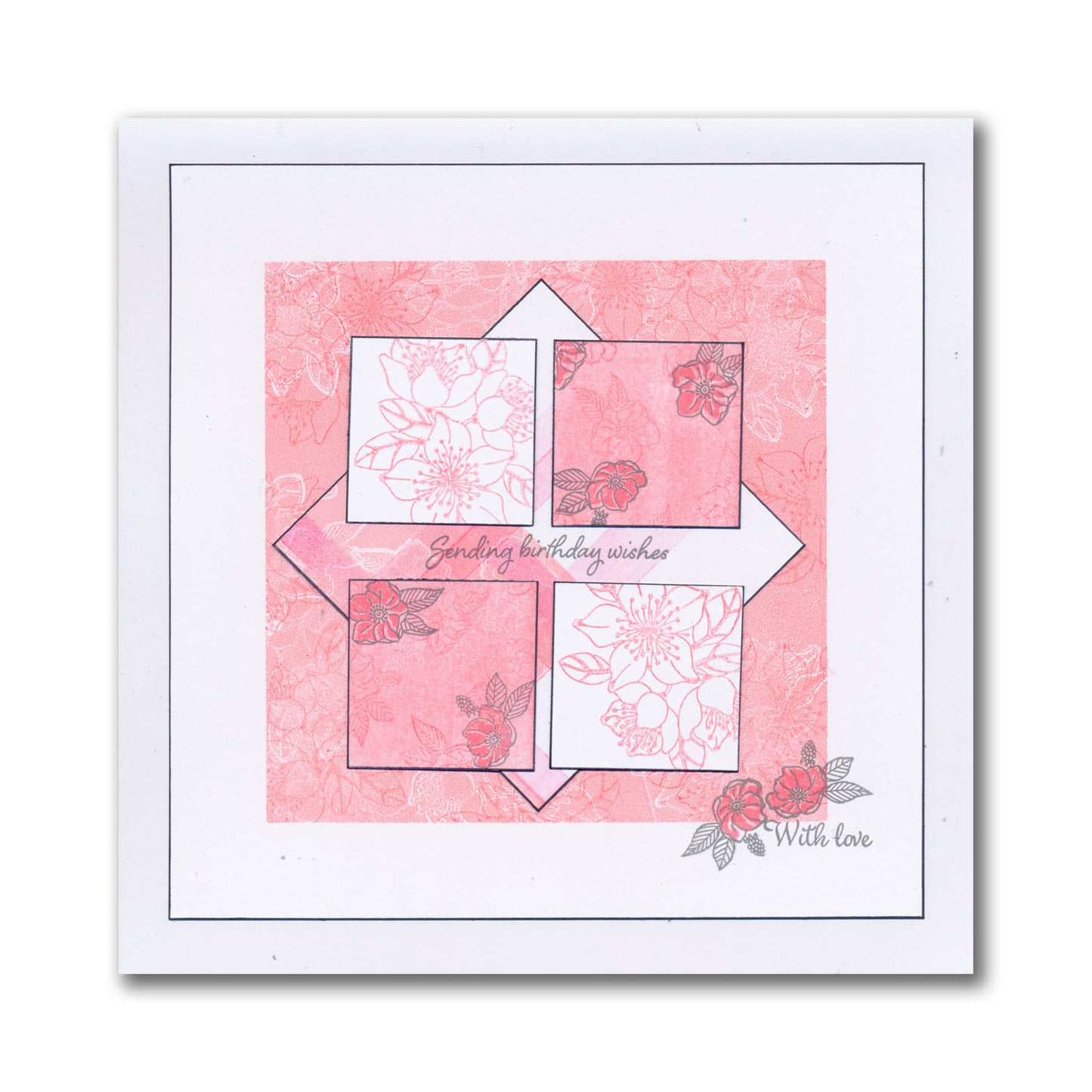 Jazz's Floral Panels & Petite Sentiments A5 Square & A7 Stamp Collection