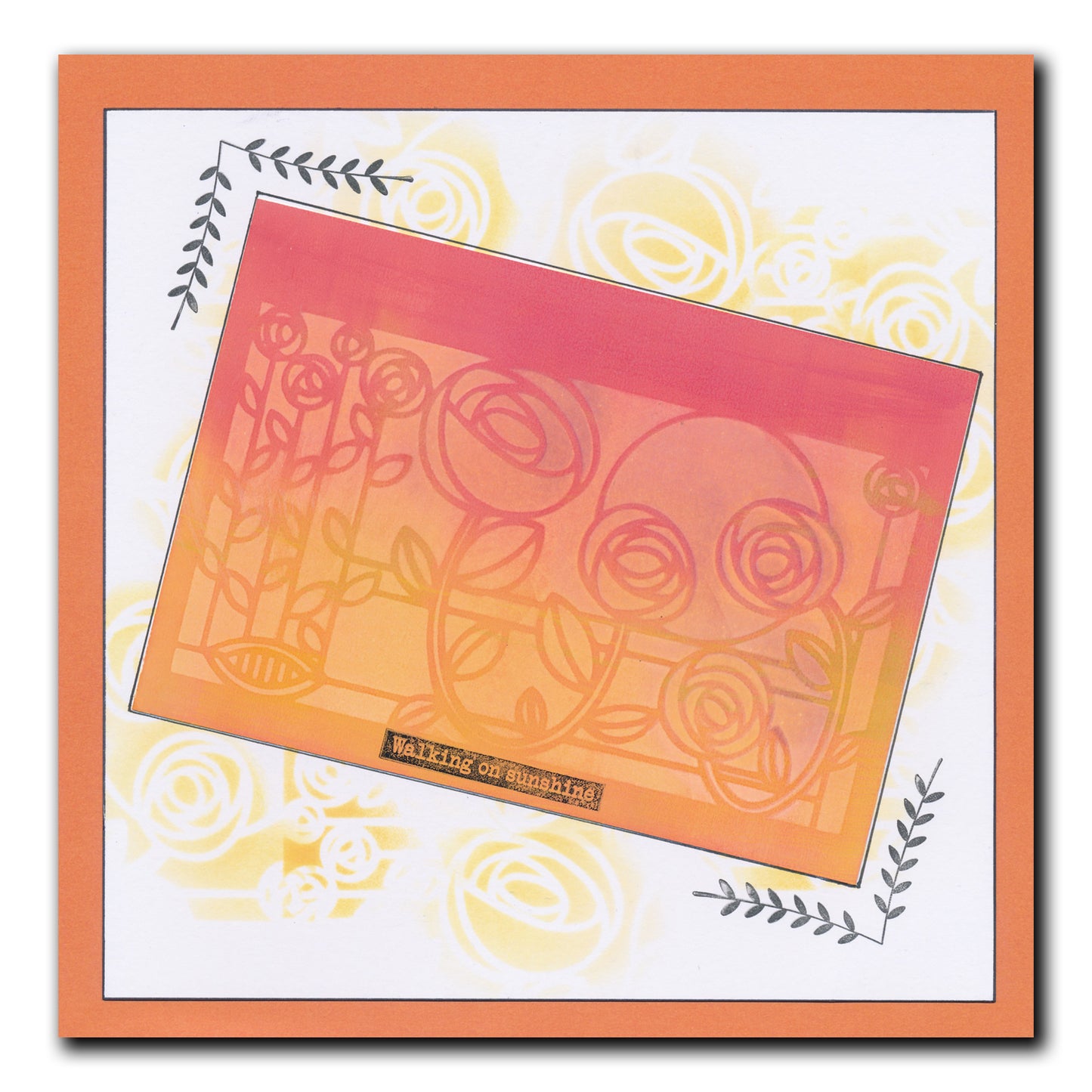 Art Nouveau Bed of Roses A5 Stencil