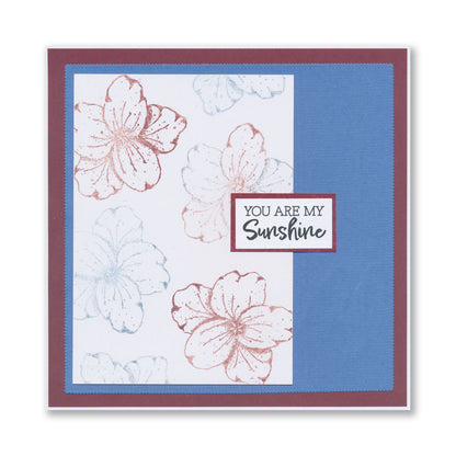 Tina Morris's Season's Greetings Flowers A5 Square Stamp & Mask Set