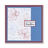 Tina Morris's Season's Greetings Flowers A5 Square Stamp & Mask Set