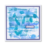 Barbara's Linocut - Allium & Landscape Backdrop A5 Stamp Duo