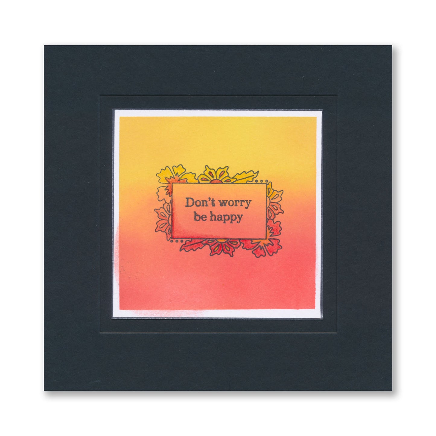 Barbara's Happiness - Floral Panel - Two Way Overlay A5 Square Stamp Set