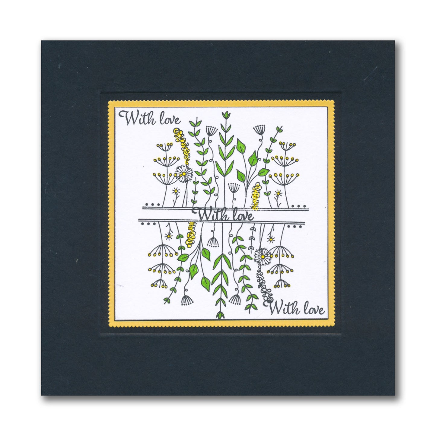 Jazz's With Love - Floral Panels A5 Square Stamp Set