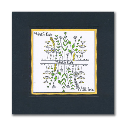 Jazz's With Love - Floral Panels A5 Square Stamp Set